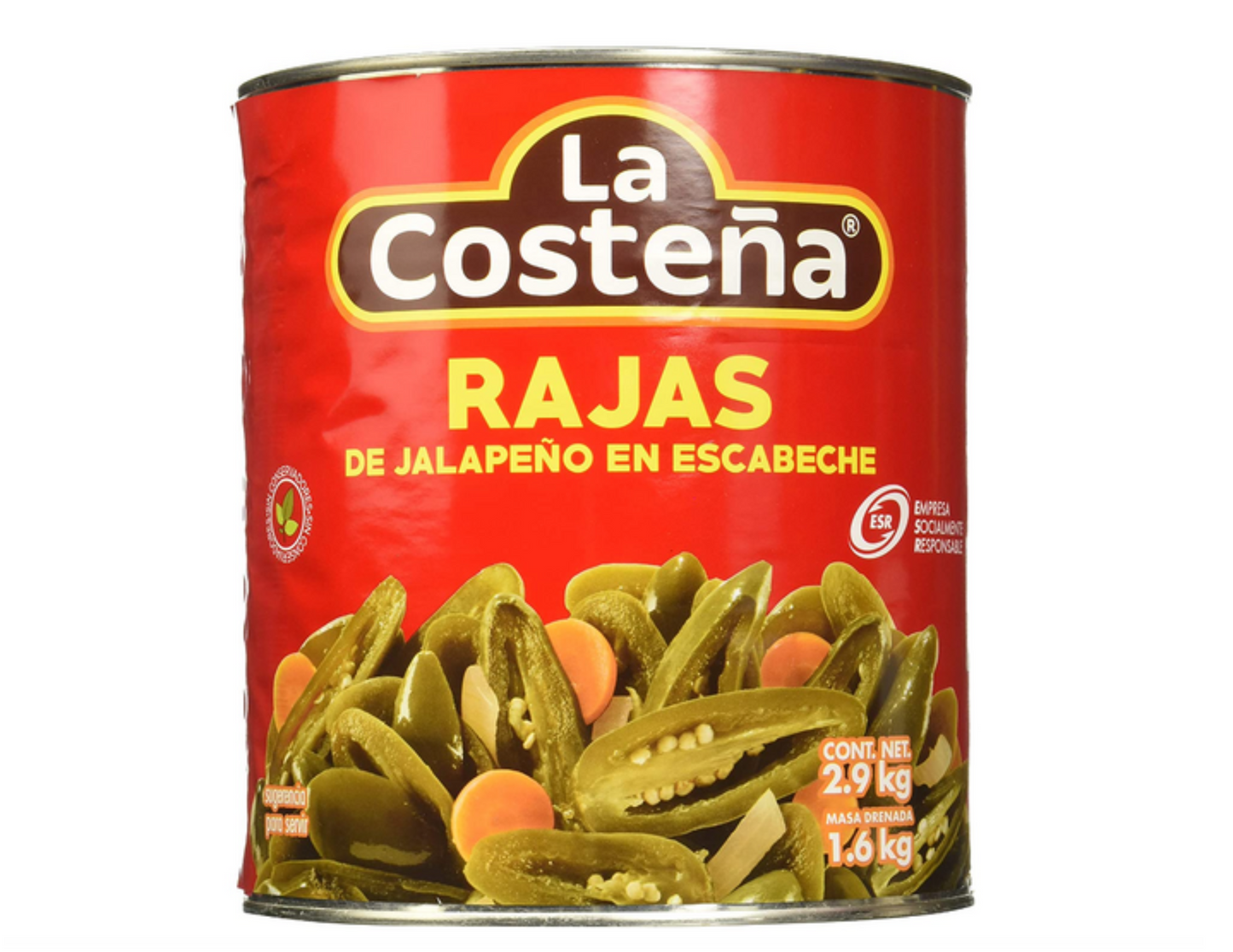 La Costena Jalapeno en Rajas 1 gal