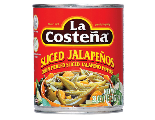 La Costena Jalapeno en Rajas 28 oz