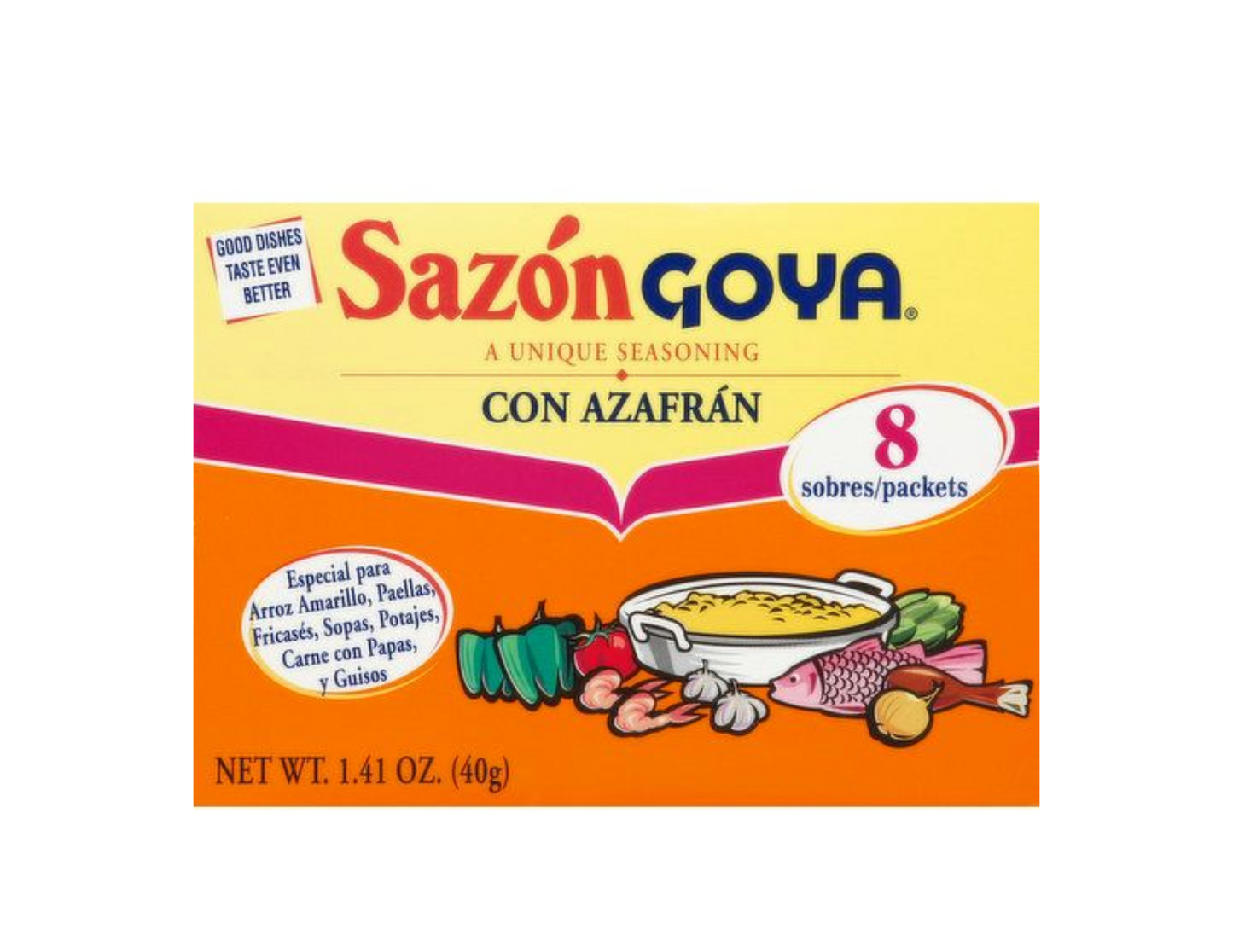 Goya Sazon con Azafran 8/1.4 oz