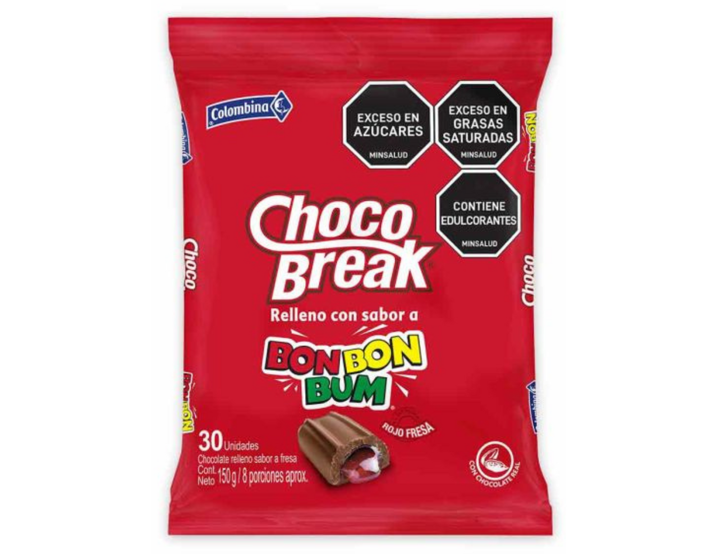 Choco Break Bon Bon Bum Fresa X 30 150 gm