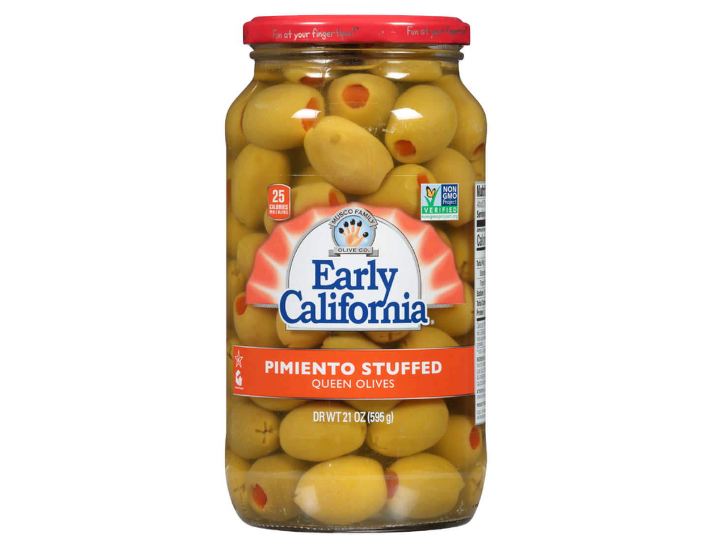 Early California Pimento Stuffed Queen Green Olives 21 oz