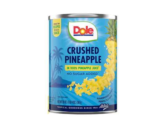 Dole Pineapple Crushed in Pineapple Juice 20 oz