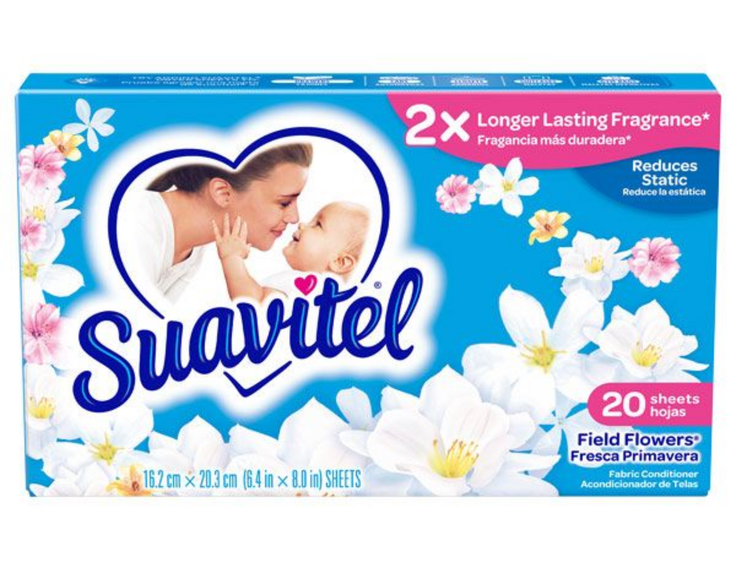 Suavitel Dryer Sheets Field Flower 20 ct