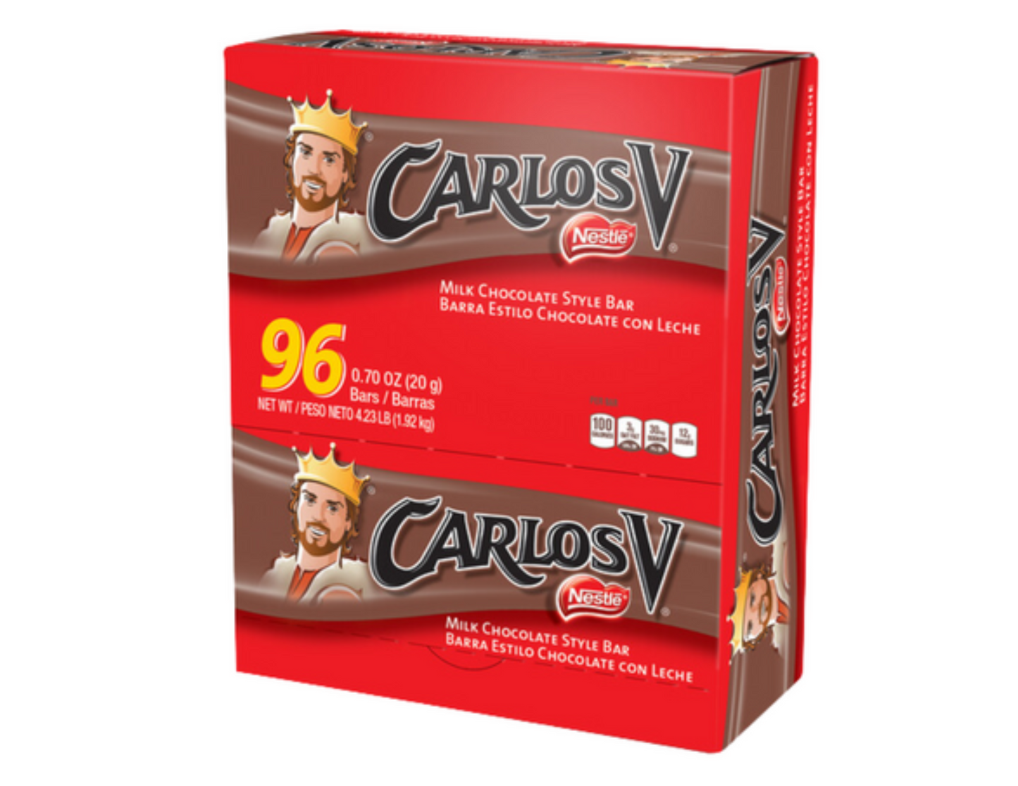 Nestle Carlos V Milk Chocolate Display 96 ct