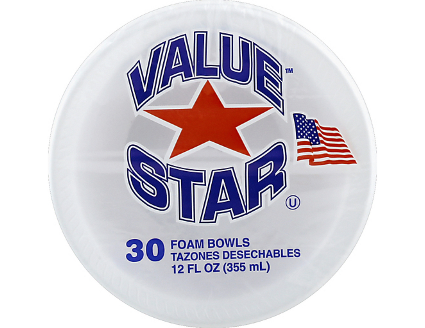 Value Star Foam Bowls 12 oz