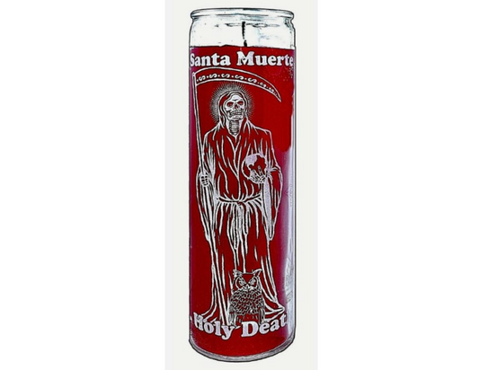 Mex Vela Santa Muerte Roja 12 ct