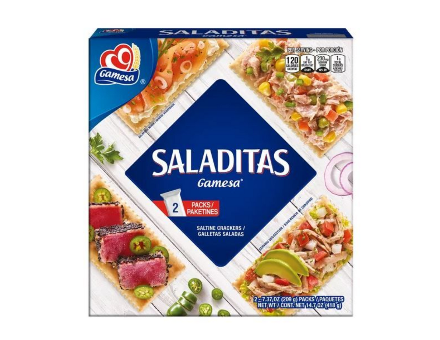 Gamesa Saladitas Caja Cuadrada 14.7 oz