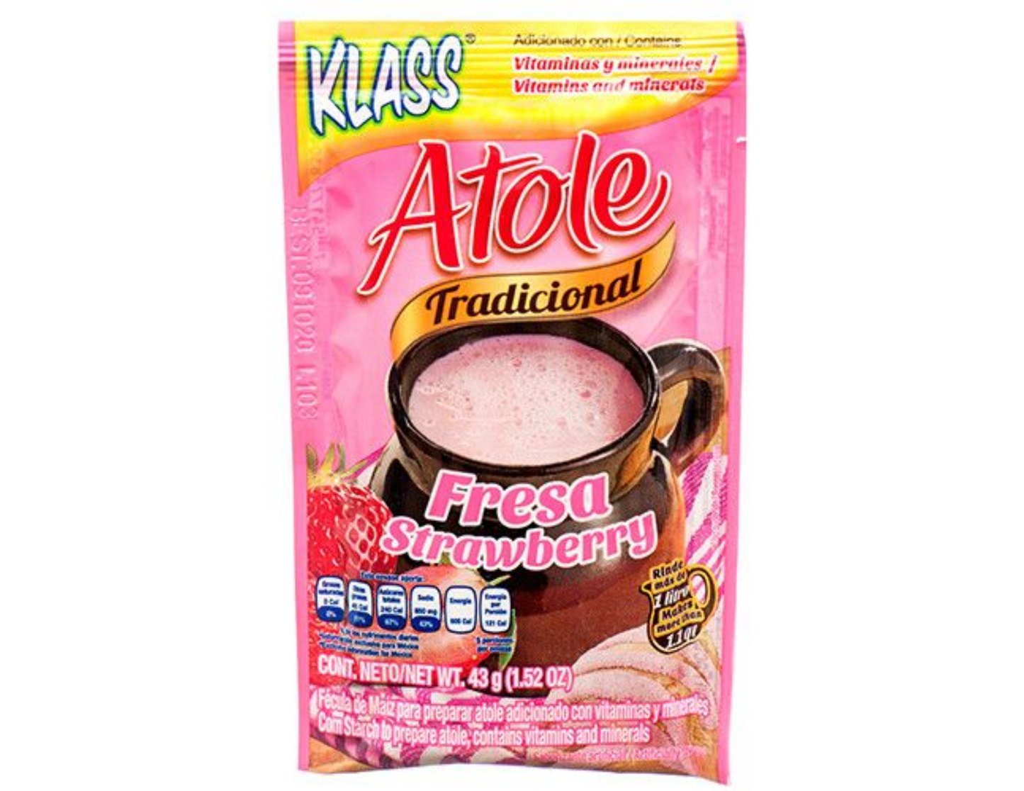 Klass Atole Fresa 1.5 oz