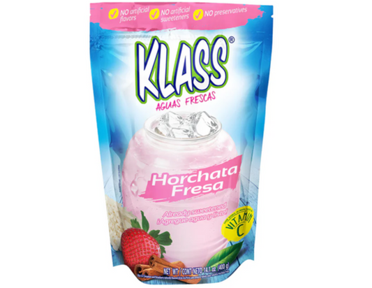 Klass Listo Horchata/Fresa (Rice Water/Strawberry) 14.1 oz