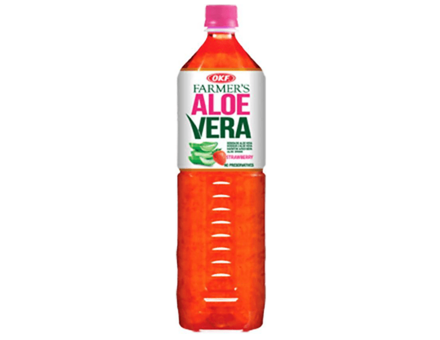 OKF Farmers Aloe Drink Strawberry (Fresa) 1.5 lt