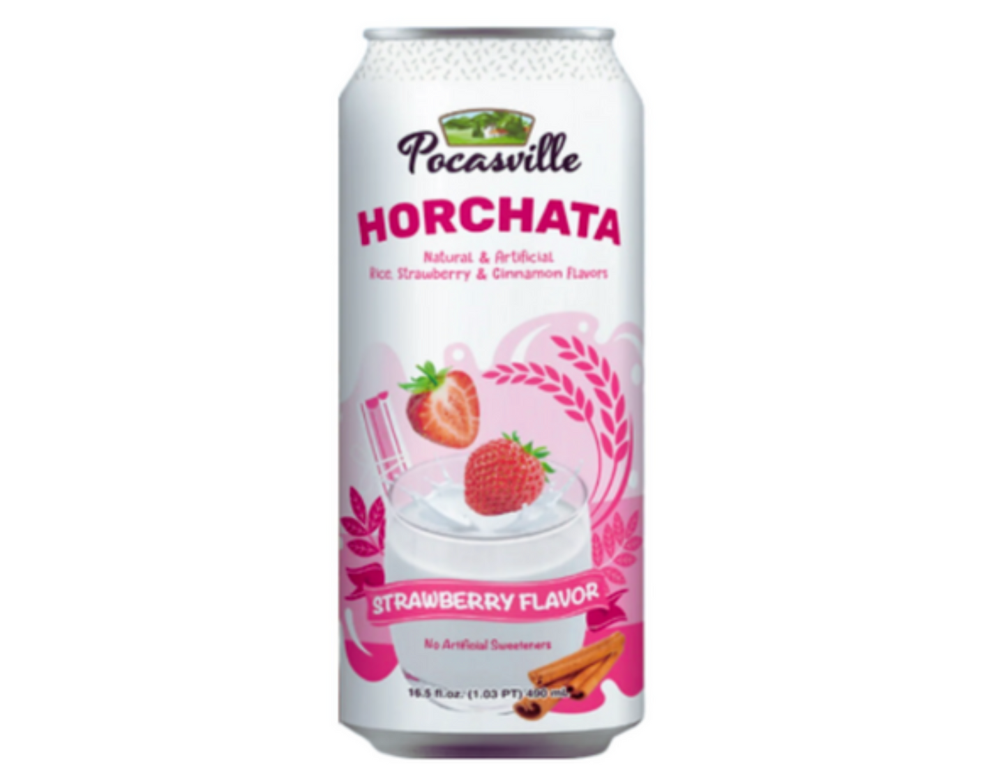 Pocasville Horchata Drink Strawberry 487 ml