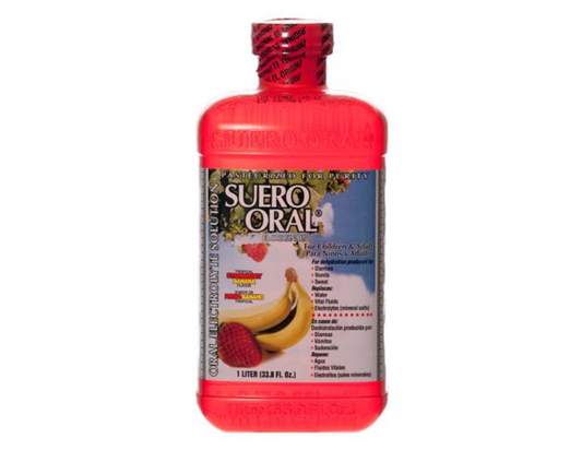 Suero Oral Fresa Banana (Strawberry/Banana) 1 lt