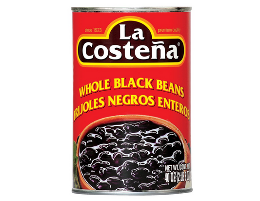 La Costena  Frijoles Negros Enteros  40 oz