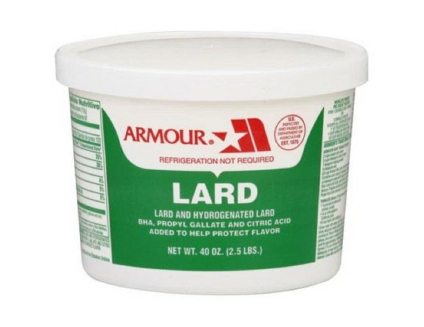 Armour Manteca/Lard 40 oz (2.5 lb)