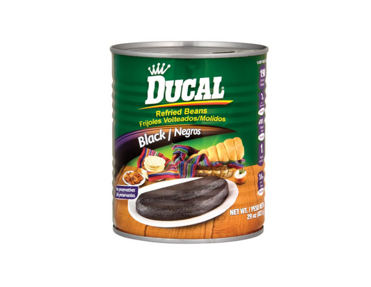 Ducal Frijoles Refritos Negros 29 oz