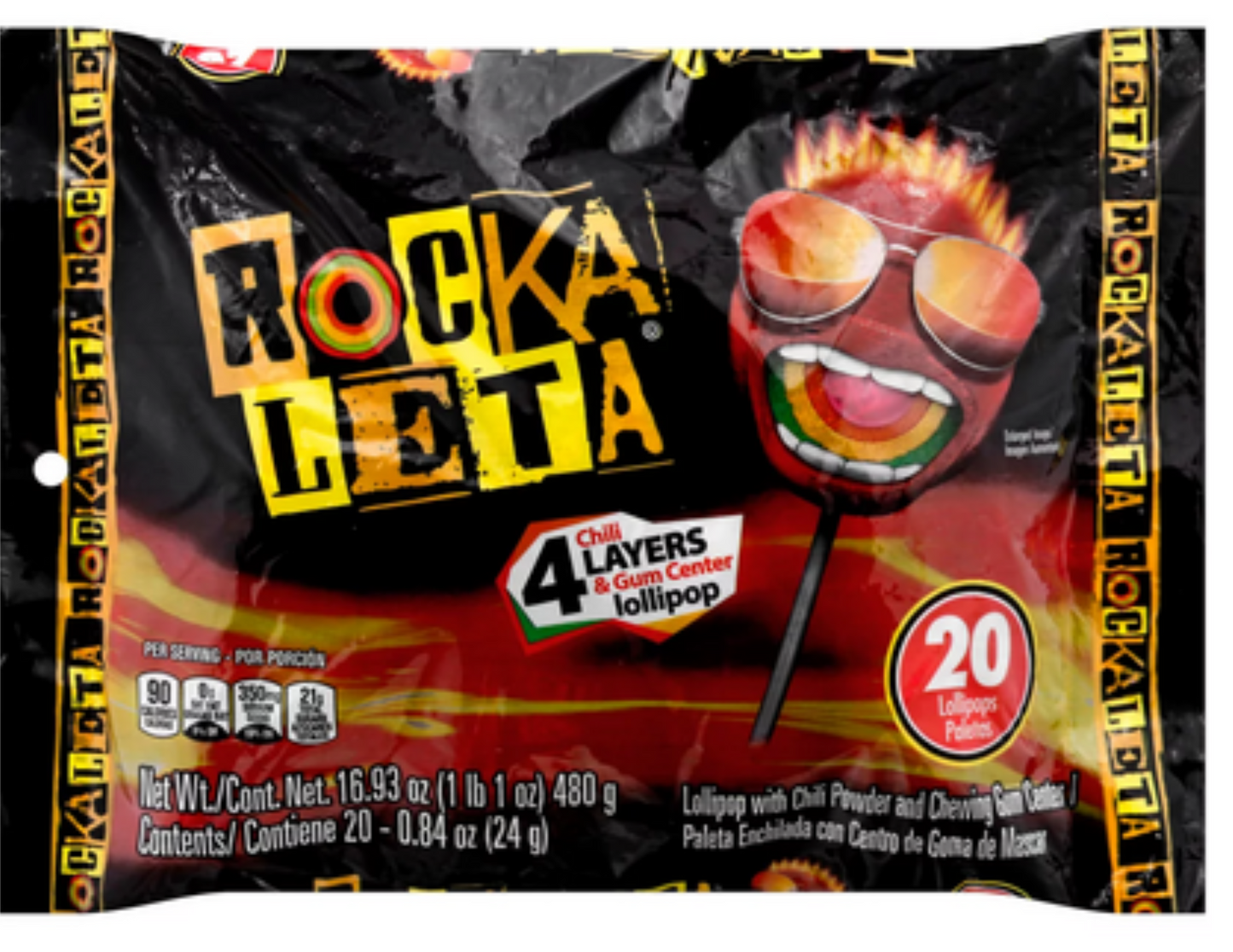 Sonrics  Rockaleta  Bolsa  20 ct