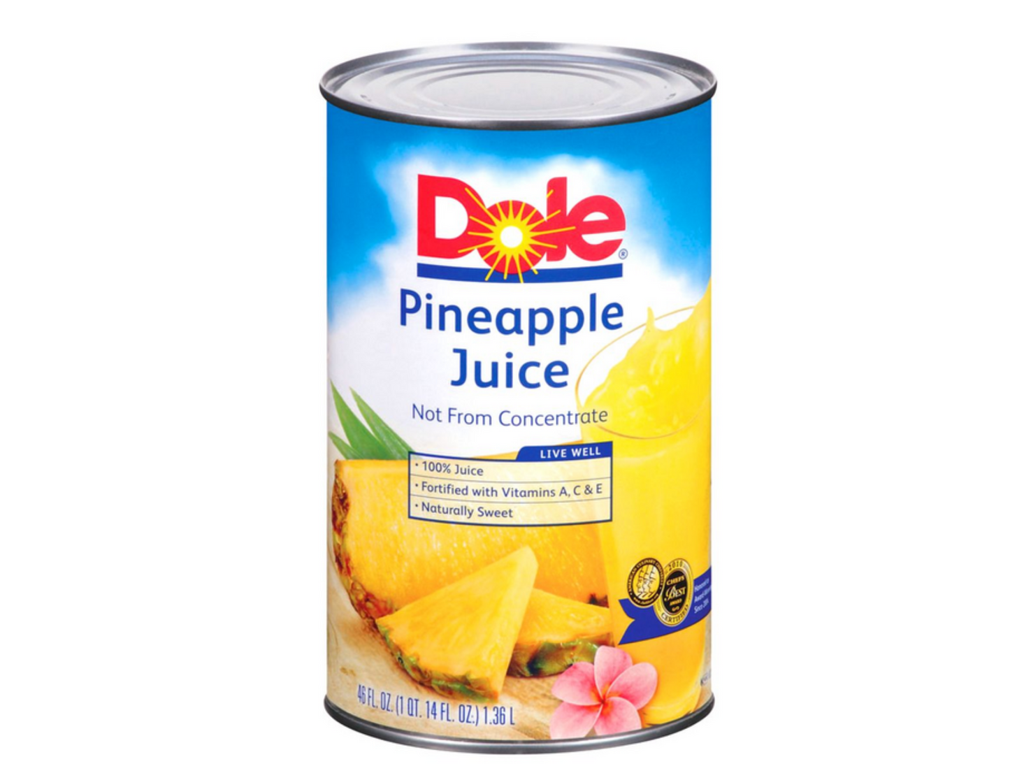 Dole Jugo de Pina (Pineapple Juice) 46 oz