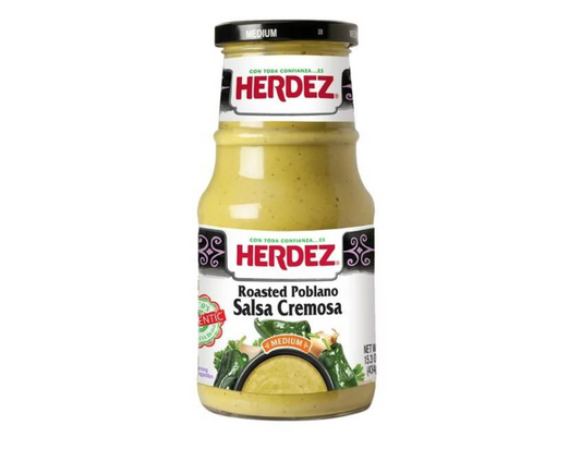 Herdez Salsa Roasted Poblano 15 oz