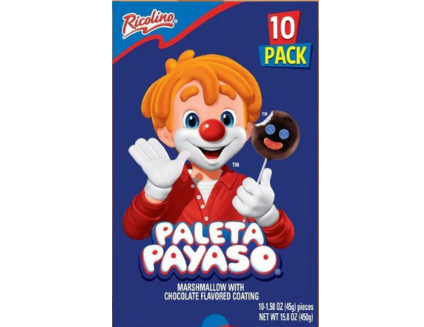 Ricolino Paleta Payaso 10 ct